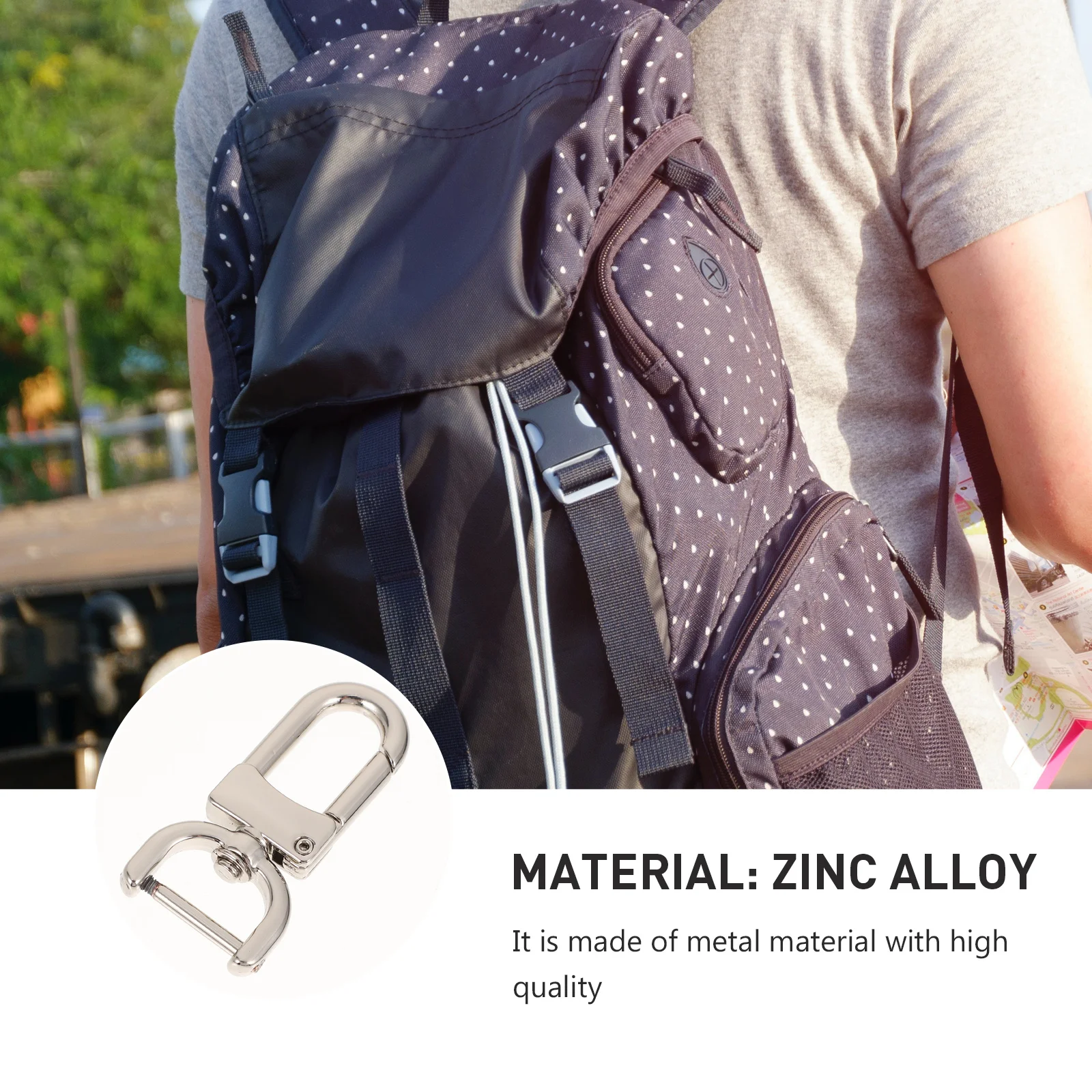 

4Pcs Bag Strap Buckle Metal Luggage Suitcase Handle Belt Clasp for DIY Handbag Repair Shoulder Strap Replacement Alloy