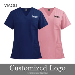 Medical Uniform Nursing Scrub Multicolour Hot Sales Surgical Gowns Customized Logo Hospital Accessories Beauty SPA Uniform Soft