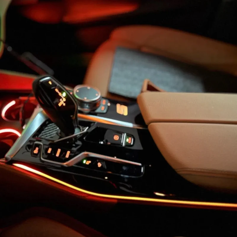 

Индивидуальная подсветка центральной консоли для BMW 5 серии G30 G38 2018-2023, улучшенная атмосферная лампа для автомобиля