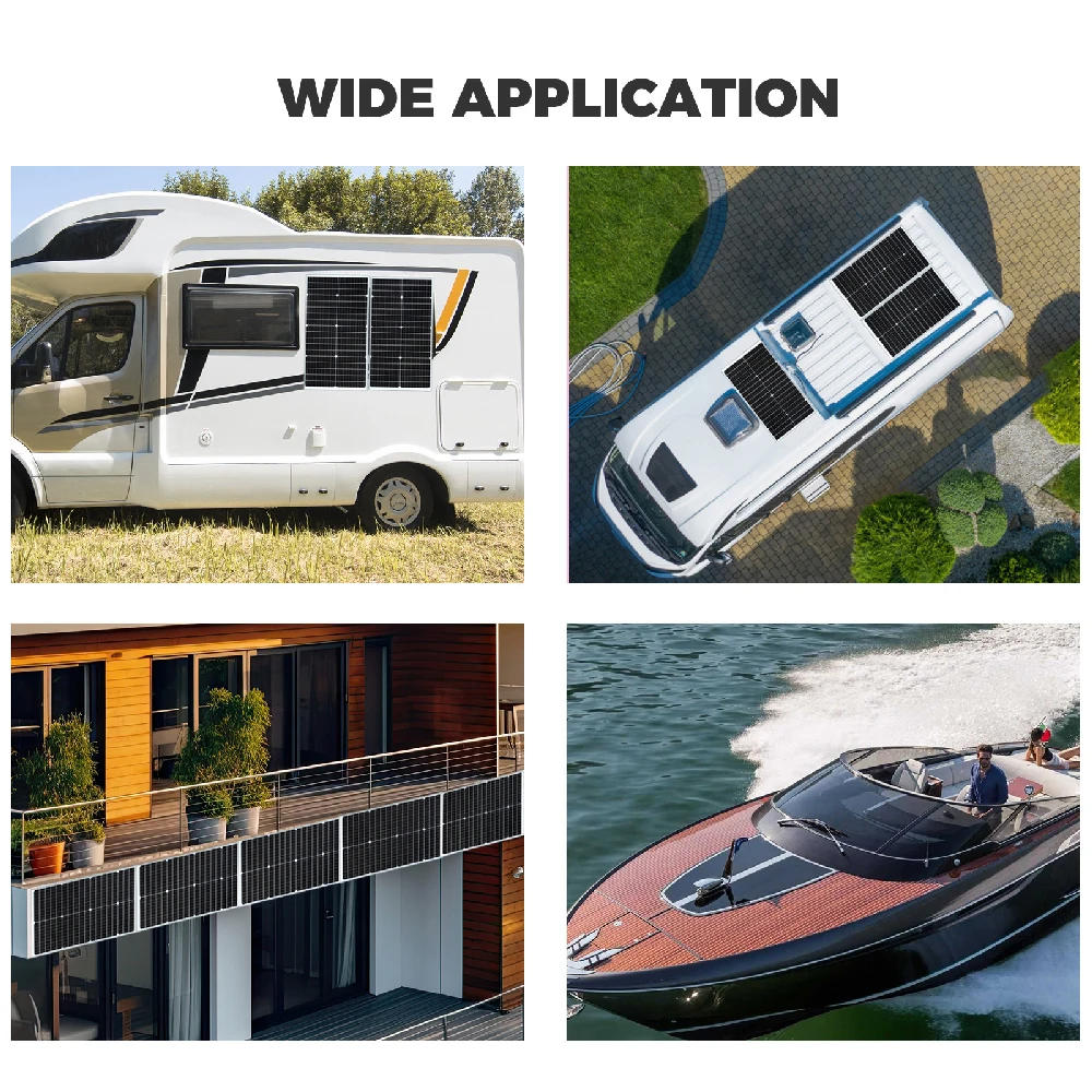 12v panel słoneczny hartowane szkło sztywny panel fotowoltaiczny 12v ładowarka bateria kemper RV łodzi dach dom mono komórka dioda bypass UE magazyn DHL wysyłka — zdjęcie produktu 6