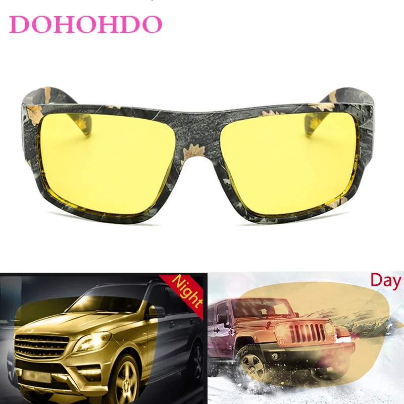 الاتجاه الفاخرة كامو القيادة للرؤية الليلية النظارات الشمسية الرجال النساء في الهواء الطلق الكلاسيكية الاستقطاب المضادة للوهج نظارات UV400 Óculos Masculinos #3