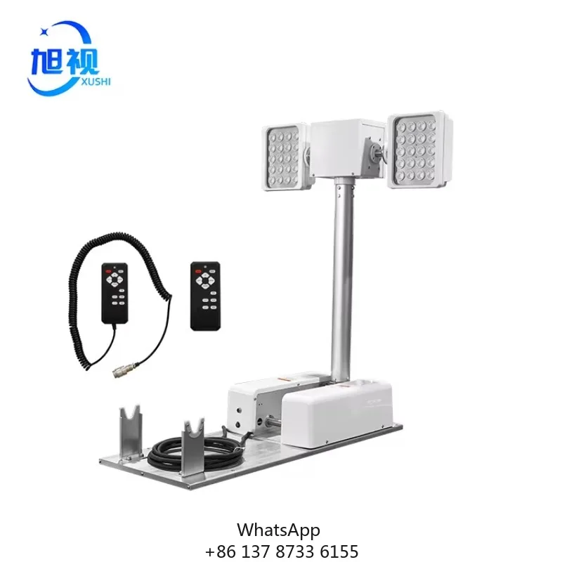 1.2M 2*150W LED EMERGENCY LIGHTHOUSE CAR ROOF-MOUNTED LIGHTHOUSE FIRE TRUCK PNEUMATIC LODGING PORTABLE MAST