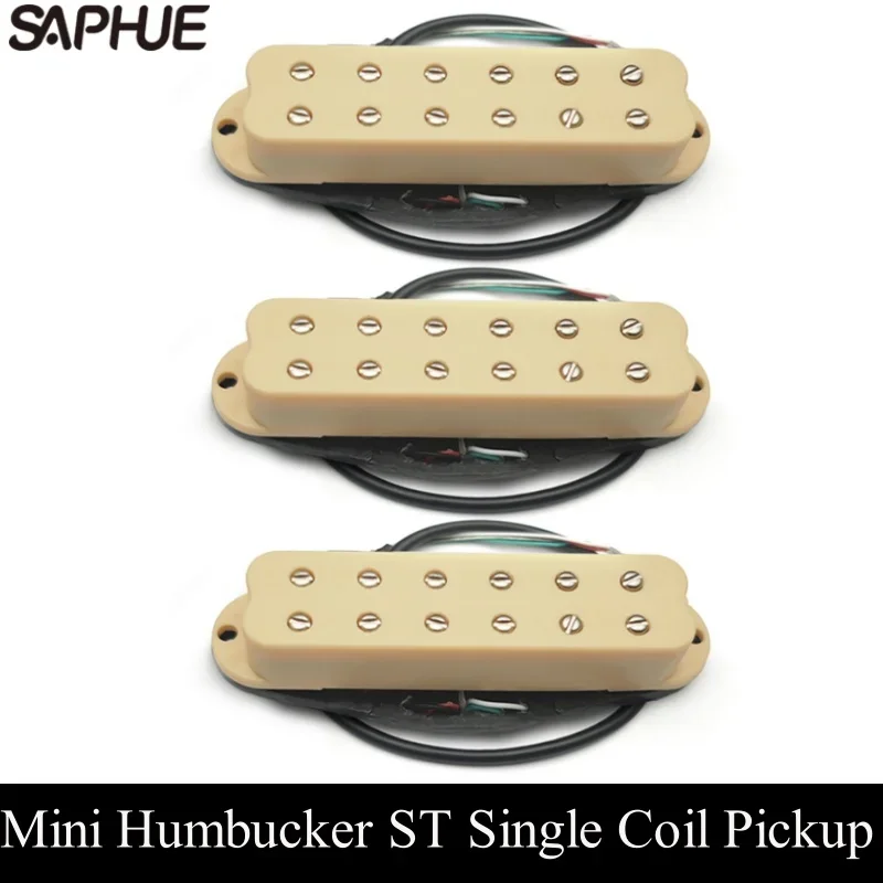 Mini Humbucker ST Single Coil Pickup Size 4 Conducts Output Coil Splitting 9K Pickup 12 Adjustable Pole Piece