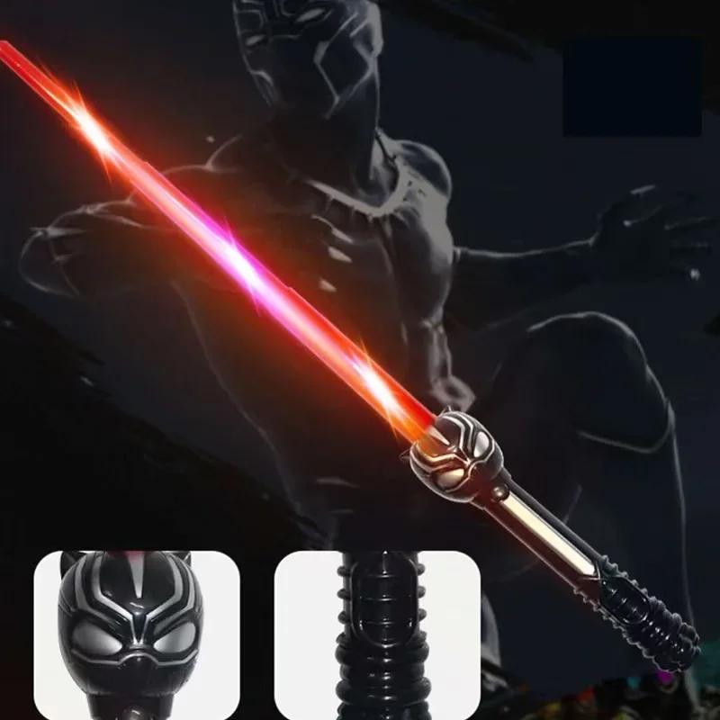 أنيمي الرجل العنكبوت الرجل الحديدي كابتن أمريكا يتحدث ضوء السيف دمية لعبة مجسمة تلسكوبي مصباح ليد صابر لعبة أطفال هدية #6