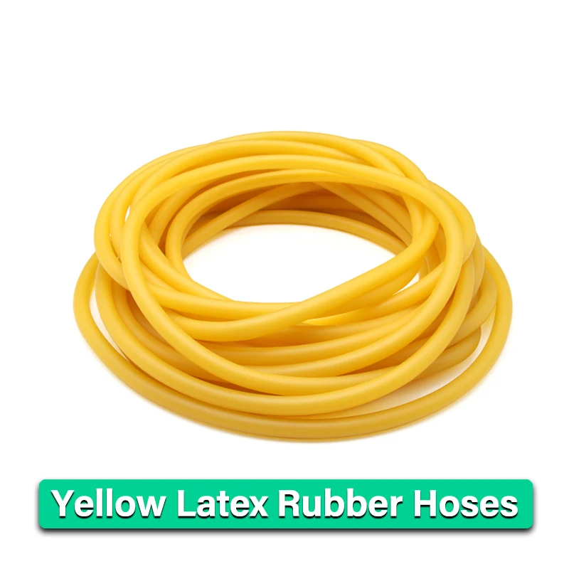 

Nature Latex Rubber Hoses Yellow IDxOD 1.6~18mm High Resilient Surgical Medical Tube Slingshot Catapult Elastic Band