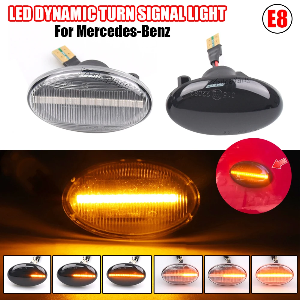 1 Pair For Mercedes Benz Smart W450 W452 1998-2007 Flowing Signal Lights Car Dynamic LED Side Marker A-Class W168 Vito W639 W447