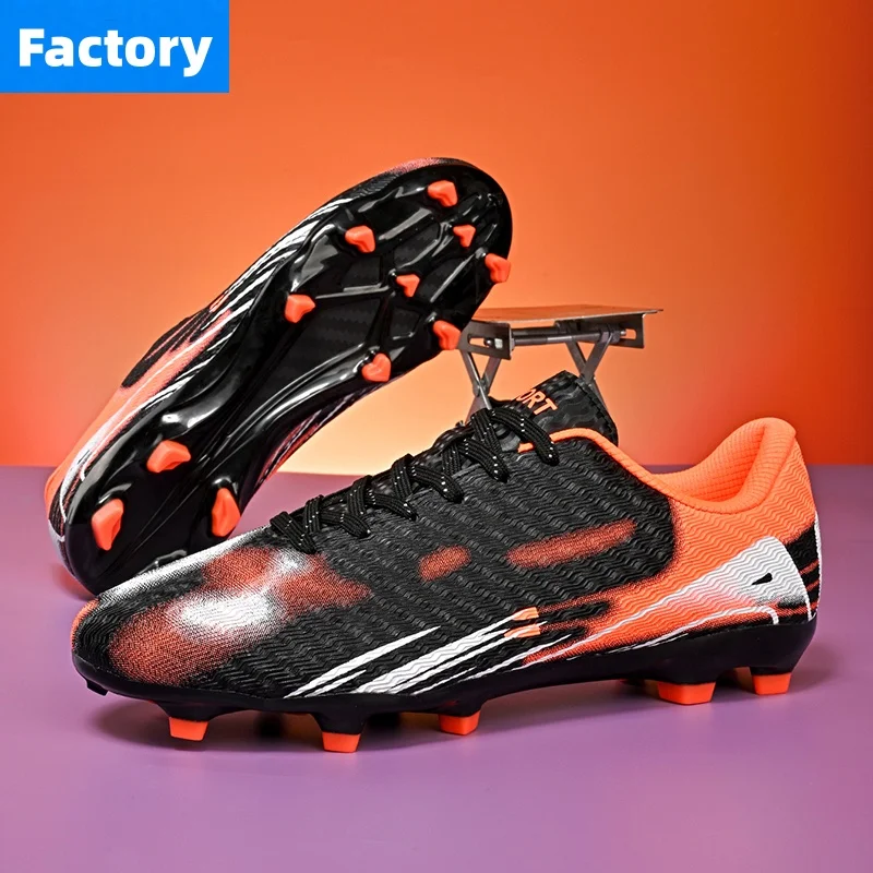 Men Professional Football Shoes Society Cleats Soccer Shoes Original Indoor Football Field Boots Grass Training TF/FG Sneaker