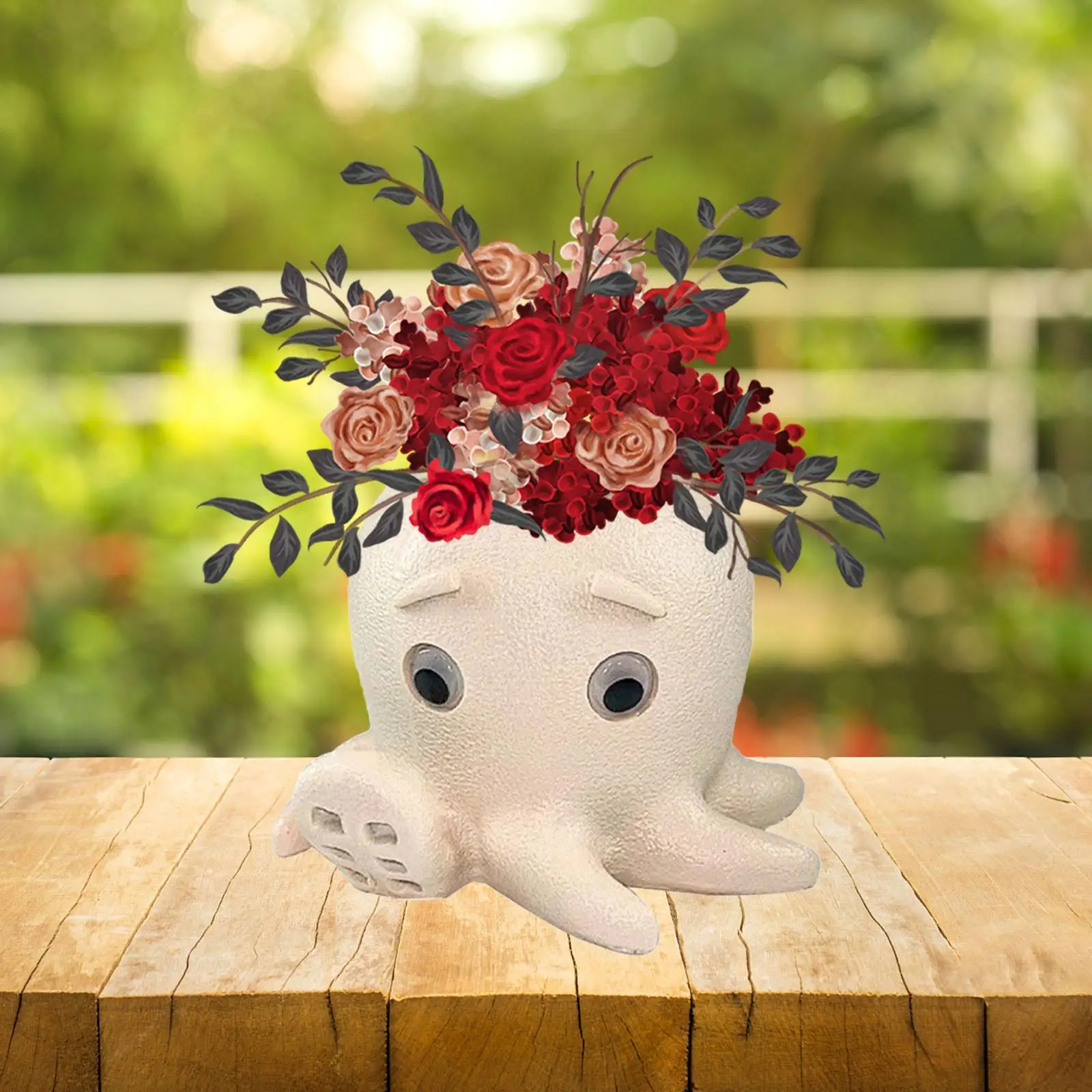 Octopus Flower Pot Crafts Birthday Gift Modern Art Octopus Plant Holder Decorative for Home Indoor Dining Table Living Room Desk