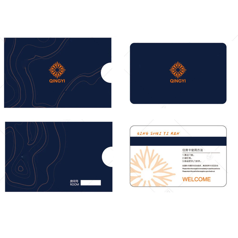 Custom color printing and color printing of hotel room card sets, VIP card sets and small envelopes