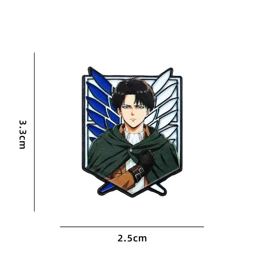 4pcs Anime Themed Enamel Pins, Metal Cartoon Character Badges, Decorative Brooches for Backpack Fan Collection Gift