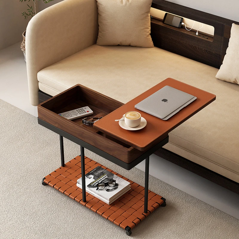 Minimalist Solid Wood Sofa Side Table Removable Corner Table Bedside Side Table Living Room Small Coffee Table