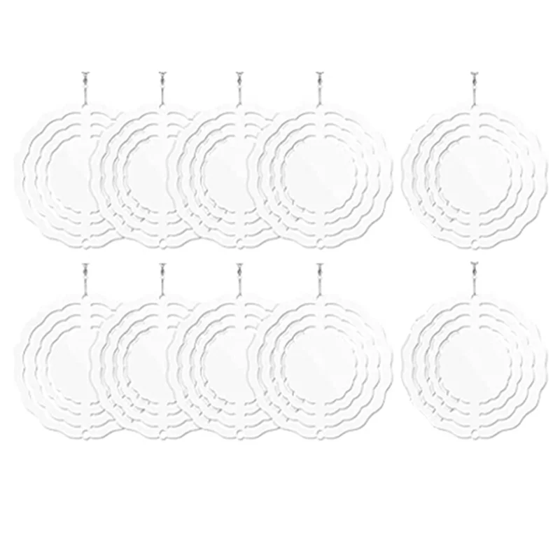 

40Pcs 3 Inch Sublimation Wind Spinner Blanks 3D Wind Spinners Hanging Wind Spinners For Indoor Outdoor Garden Decoration