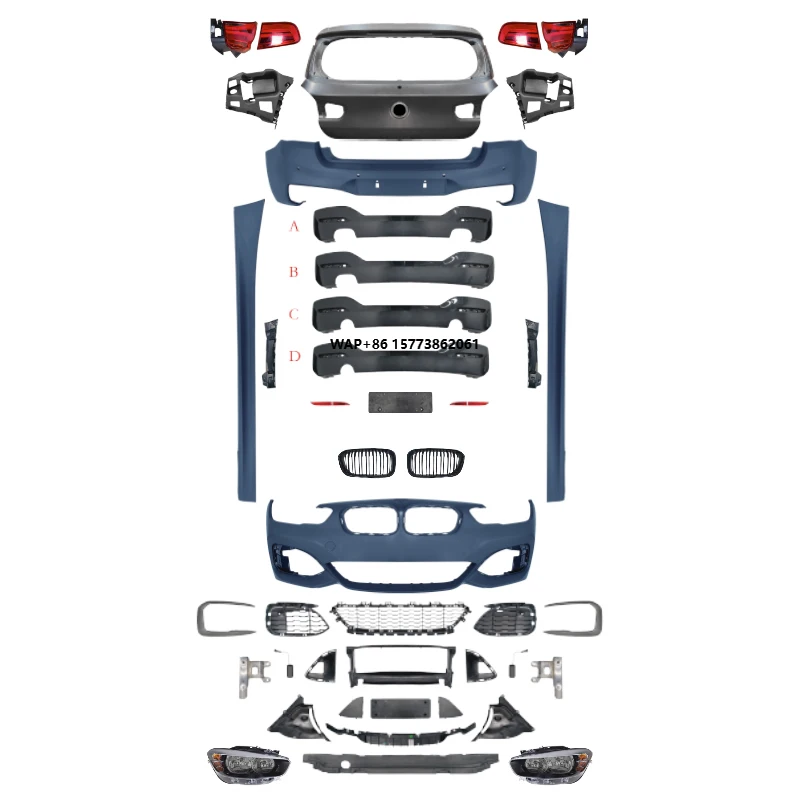 1 series F20(12-14) Upgrade to M Tech-(15-18) Old to New Body Kits Without Fog Lamp Hole for 2012-2014