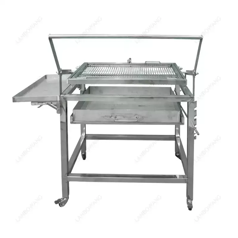 Stainless Steel Rotating BBQ Grill, 360° Flipping Barbecue Rack for Chicken Lamb Chops Home Outdoor