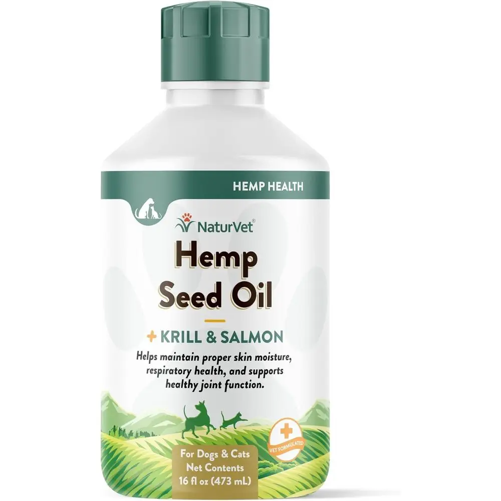 

Hemp Seed Oil Krill and Salmon, 16 oz. Liquid, Made in The USA