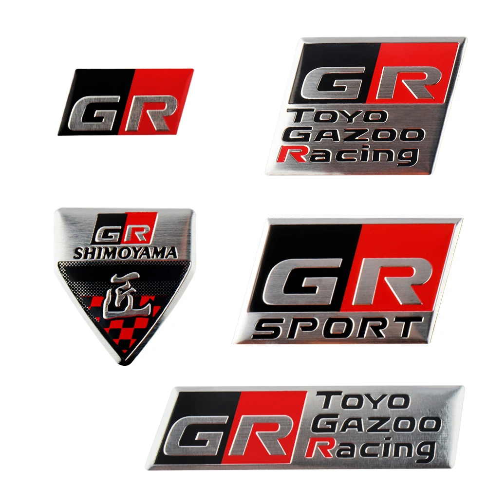 Car Styling Body Trunk Aluminum Badge Sticker for Toyota GR SPORT GAZOO RACING Yaris Prius Rav4 Land Cruiser Highlander Corolla