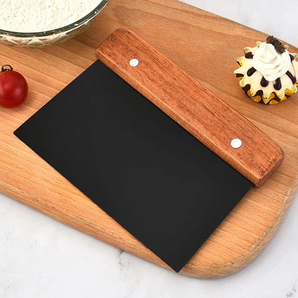 

Dough Cutting Tool Baking Supply Wood Handle Scraper Stainless Steel Practical Wooden Fondant