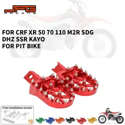 Motorcycle Universal CNC Colorful Footpeg Footrest Foot Pegs For HONDA CRF XR 50 70 110 M2R SDG DHZ SSR KAYO Pit Bike
