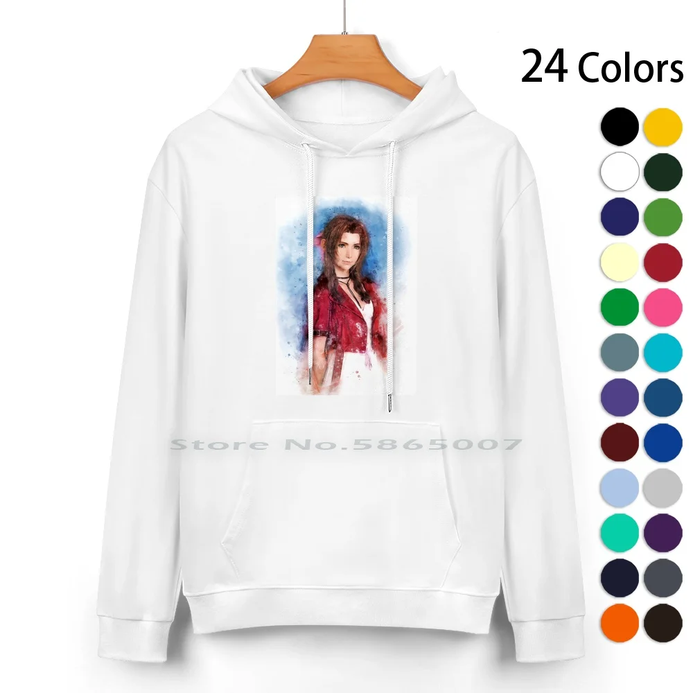 Aerith Gainsborough Cotton Hoodie Sweater 24 Colors Aeris Cloud Strife Final Fantasy Remake Ff7 Sephiroth Anime Tifa Lockhart