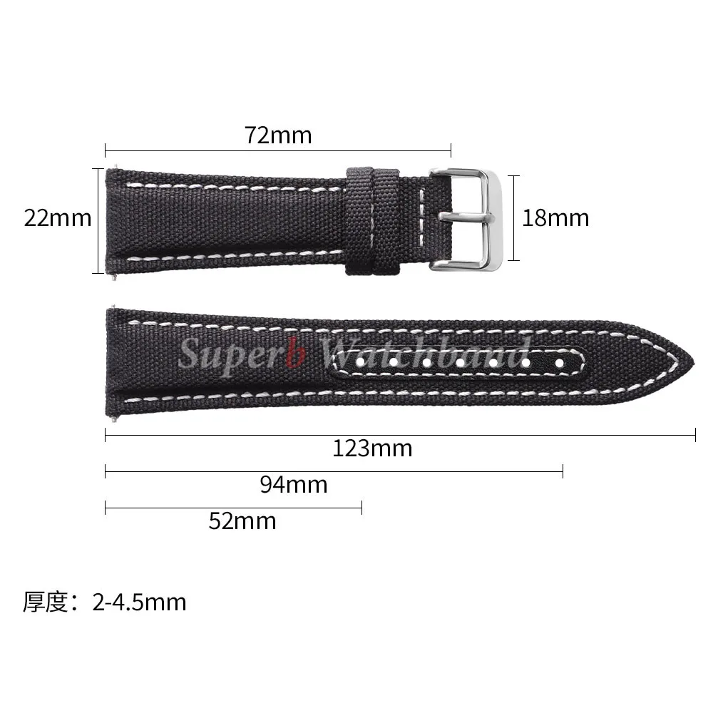 Nylon Strap Canvas Leather Watchband for Omega 20mm 22mm Universal Watchband Waterproof Bracelet for Men Women Watch Accessories