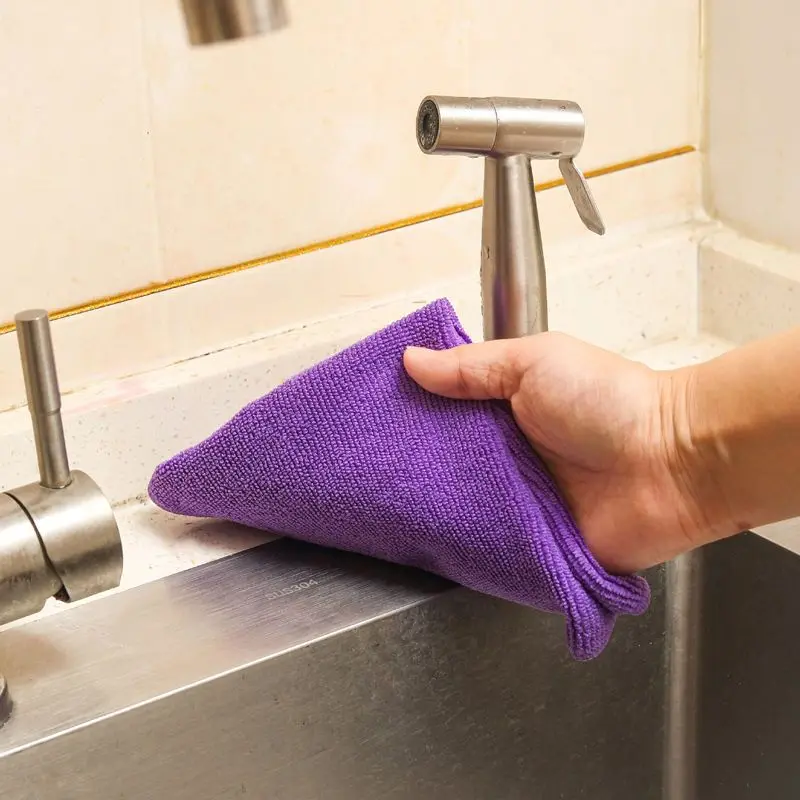 5pcs Hand Towel Plain Simple Soft Water Absorbent Toalla Reusable Cleaning Towels Kitchen Household Quick Drying Washcloth New