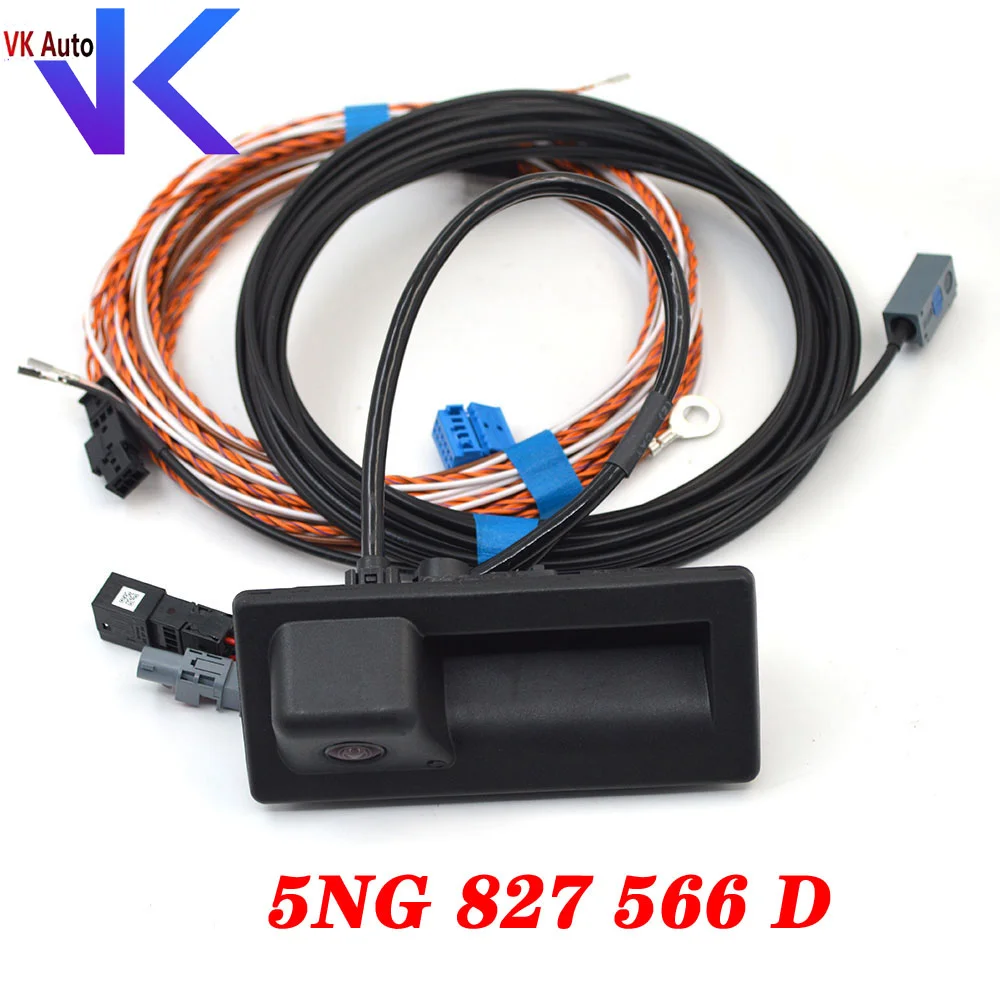 

Rear View Trunk handle Camera with Wiring harness For Tiguan 5NG 827 566 D