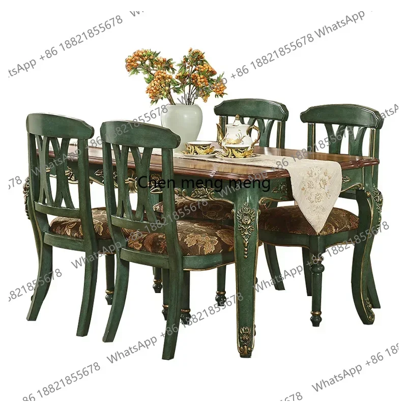 Long - lasting Rectangular restaurant table and chair combination dining table furniture household small unit