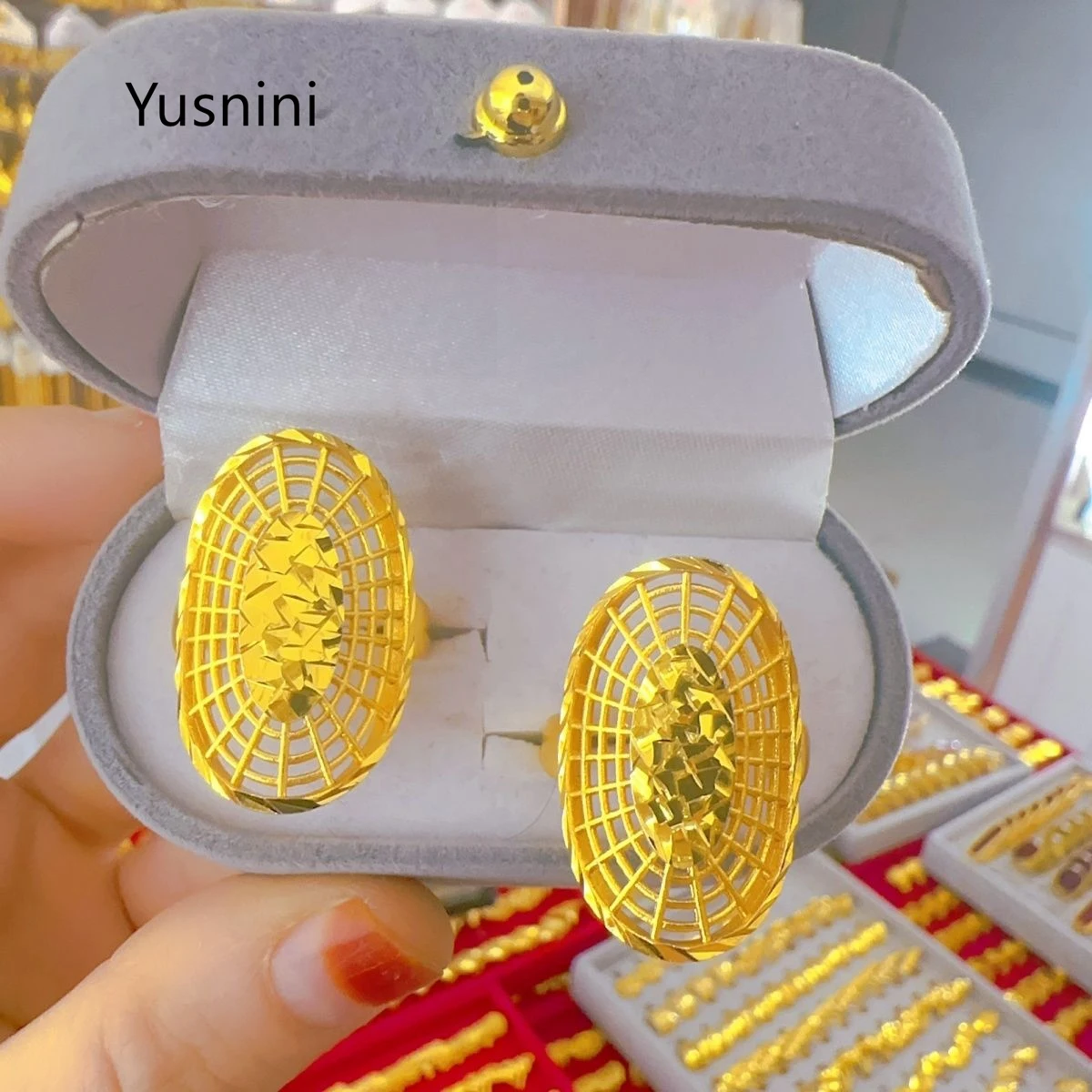 Ethiopian Arabian Dubai Ladies 24K Gold Plated Ring Suitable For Wedding And Party Gifts  YY10981