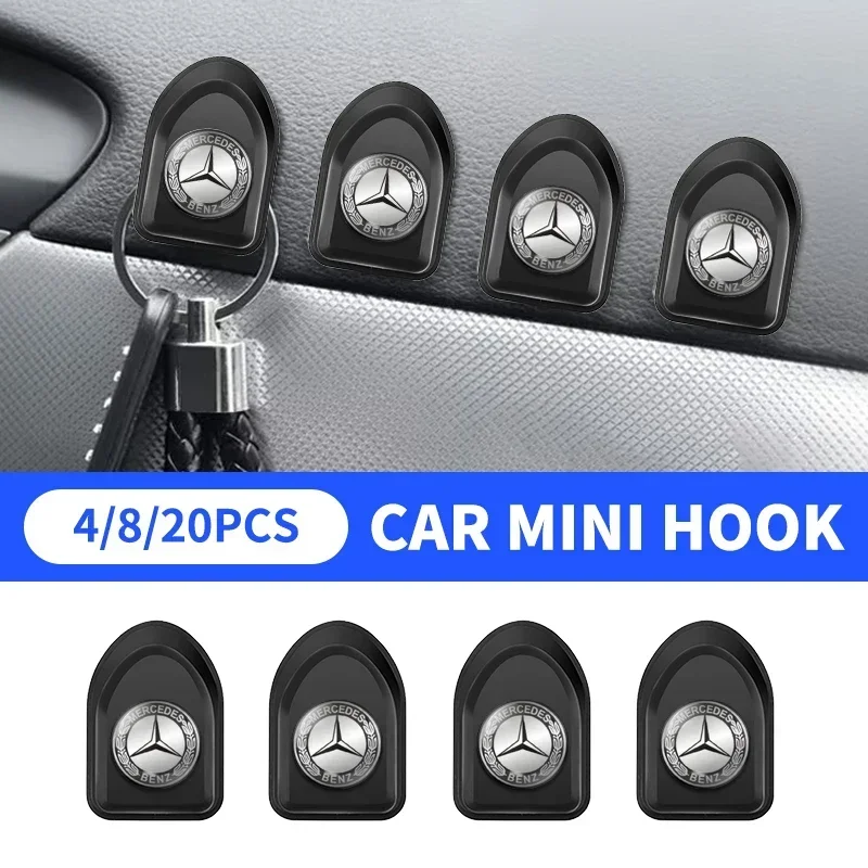 Car Hooks Self Adhesive Car Mini Storage Hooks Car Accessories For Mercedes Benz A B C R G Class AMG W211 W204 W210 W251 CLA GLA