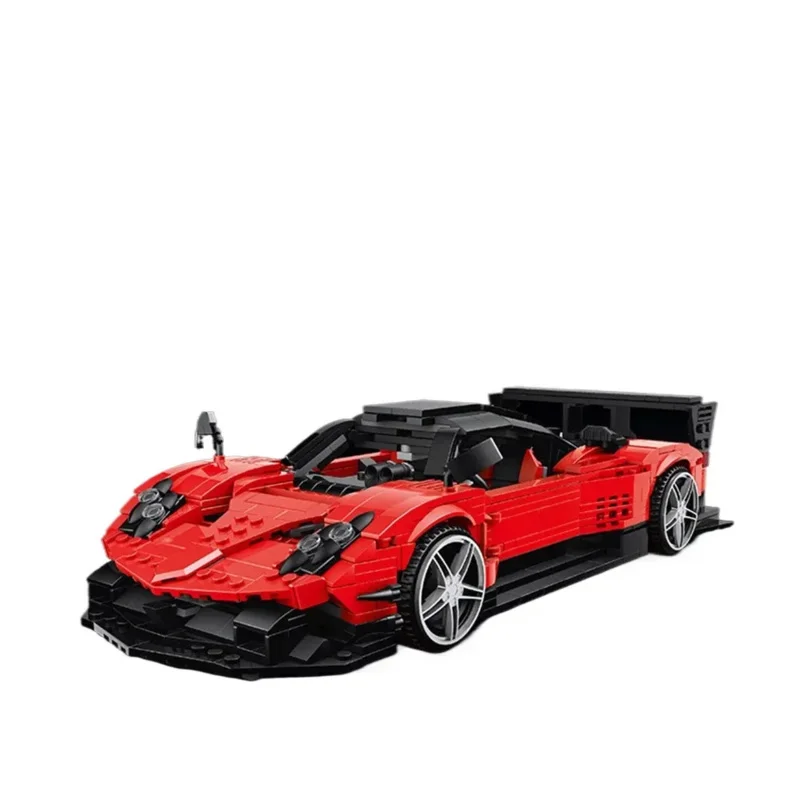 قالب الملك سيارة رياضية اللبنات مجموعة محاكاة تجميعها لعبة نموذج سيارة بارد الحلي هدايا عيد ميلاد لعب للأطفال 1278 قطعة