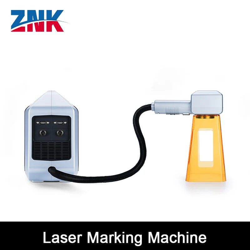 ZNK Portable 20W Mini Fiber Laser Marking Machine - Handheld Laser Engraver for Metal Parts & Industrial Equipment