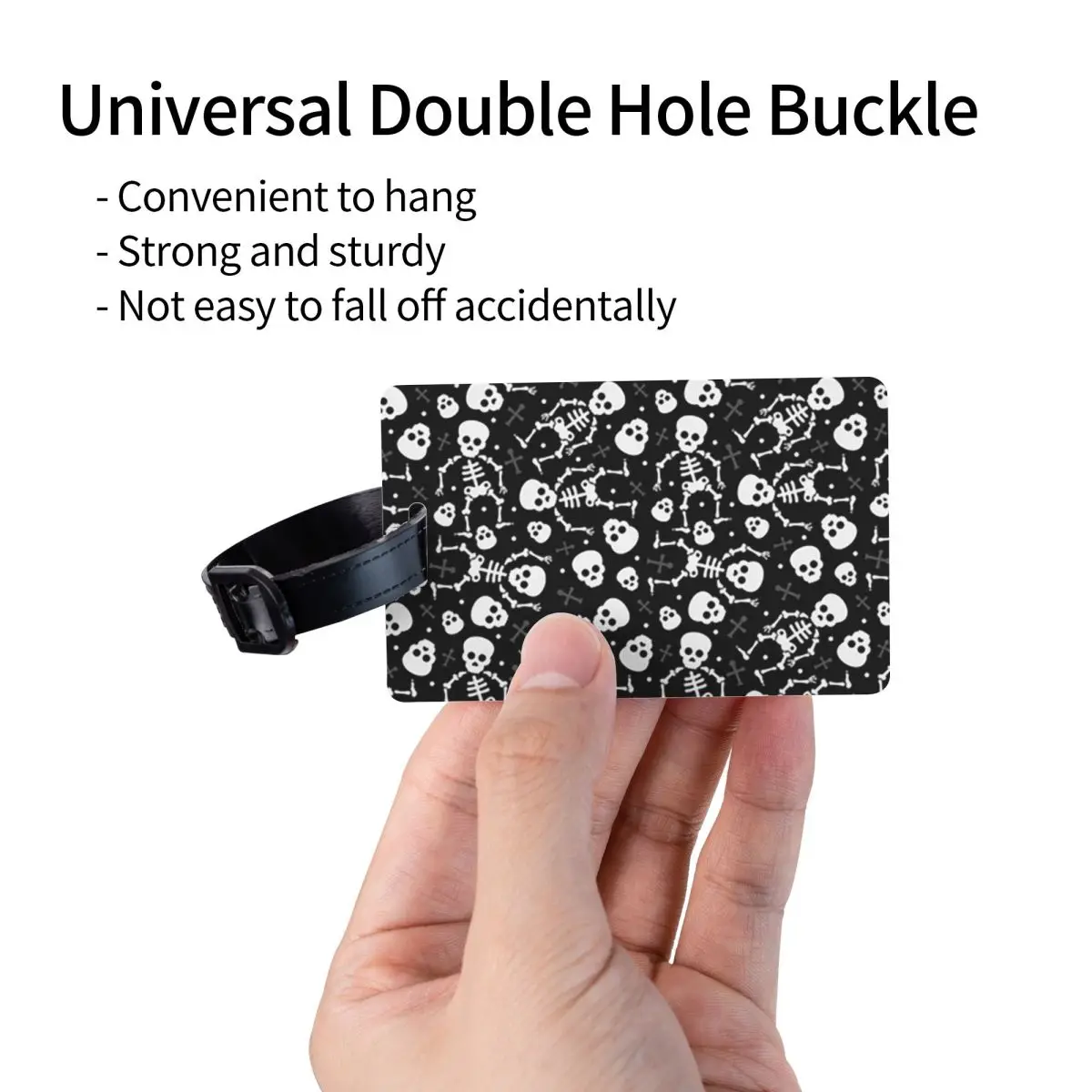 

Бирка для багажа в готическом стиле с черепом, цветами и шипами, аксессуар для чемодана, идентификационная этикетка для путешествий, держатель для имени и адреса