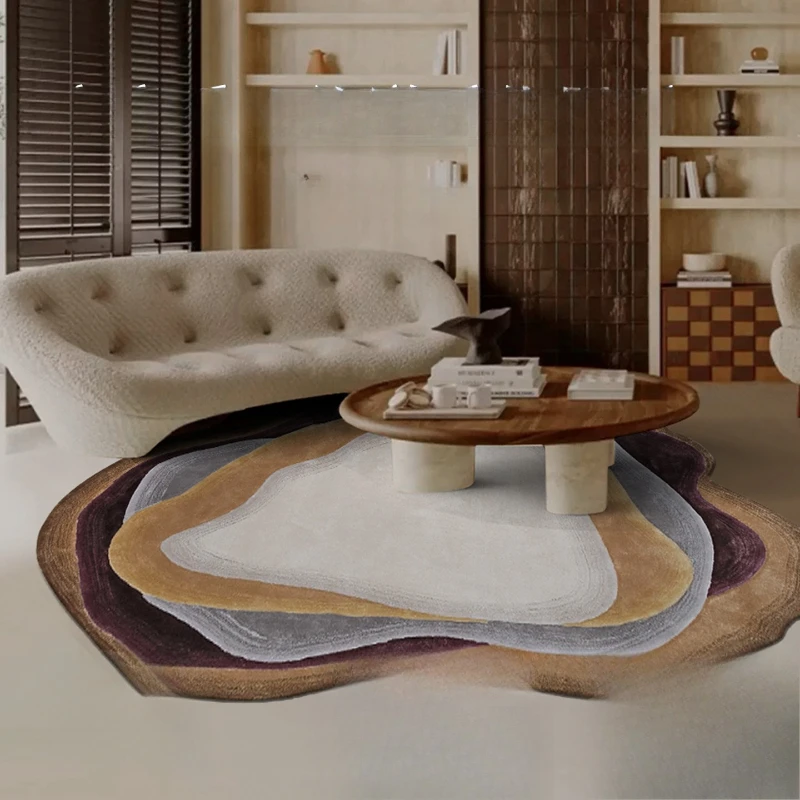 Irregular Shape Living Room Decoration Large Carpet Nordic Style Rugs for Bedroom Fluffy Soft Lounge Floor Mat Thicken Plush Rug