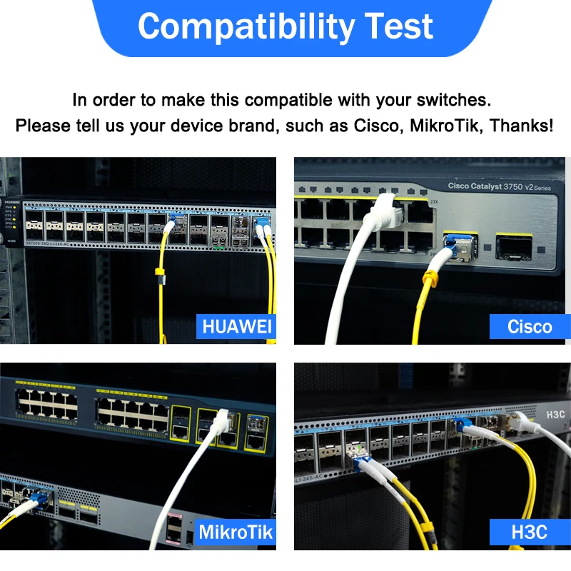 Imagem -05 - Módulo do Transceptor Bidi-sfp 10gbase-bx Tx1270 Rx1330nm 10km20km 40 60km lc Wdm Módulo Ótico de Sfp Mais para Mikrotik Huawei