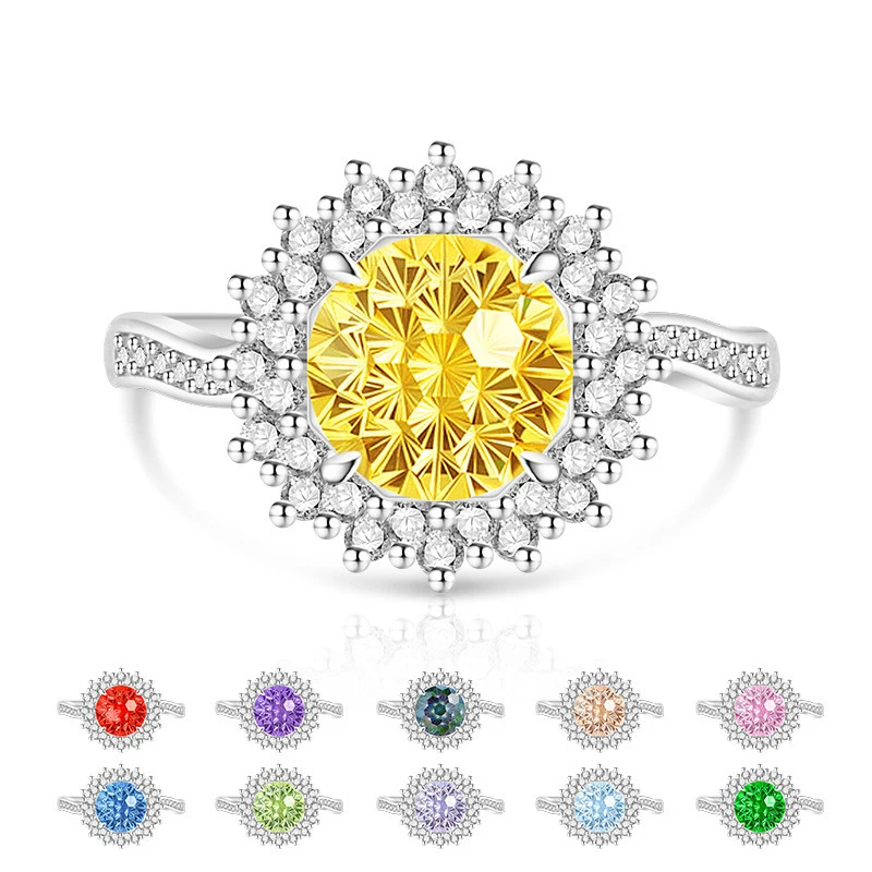 2026 New Design - Beautiful Cut S925 Silver Ring - Sunflower Shape - Women's Geometric Fashionably Simple - Can Be Used as Jewel