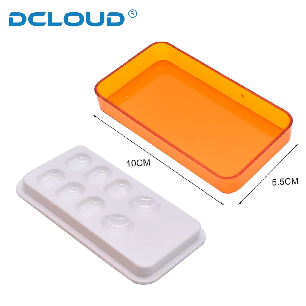 5Pcs Dental Composite Resin Teeth Shading Light Storage Box 8 Solt Veneer Plate Teeth Whitening Organizer Tool Mixing Case