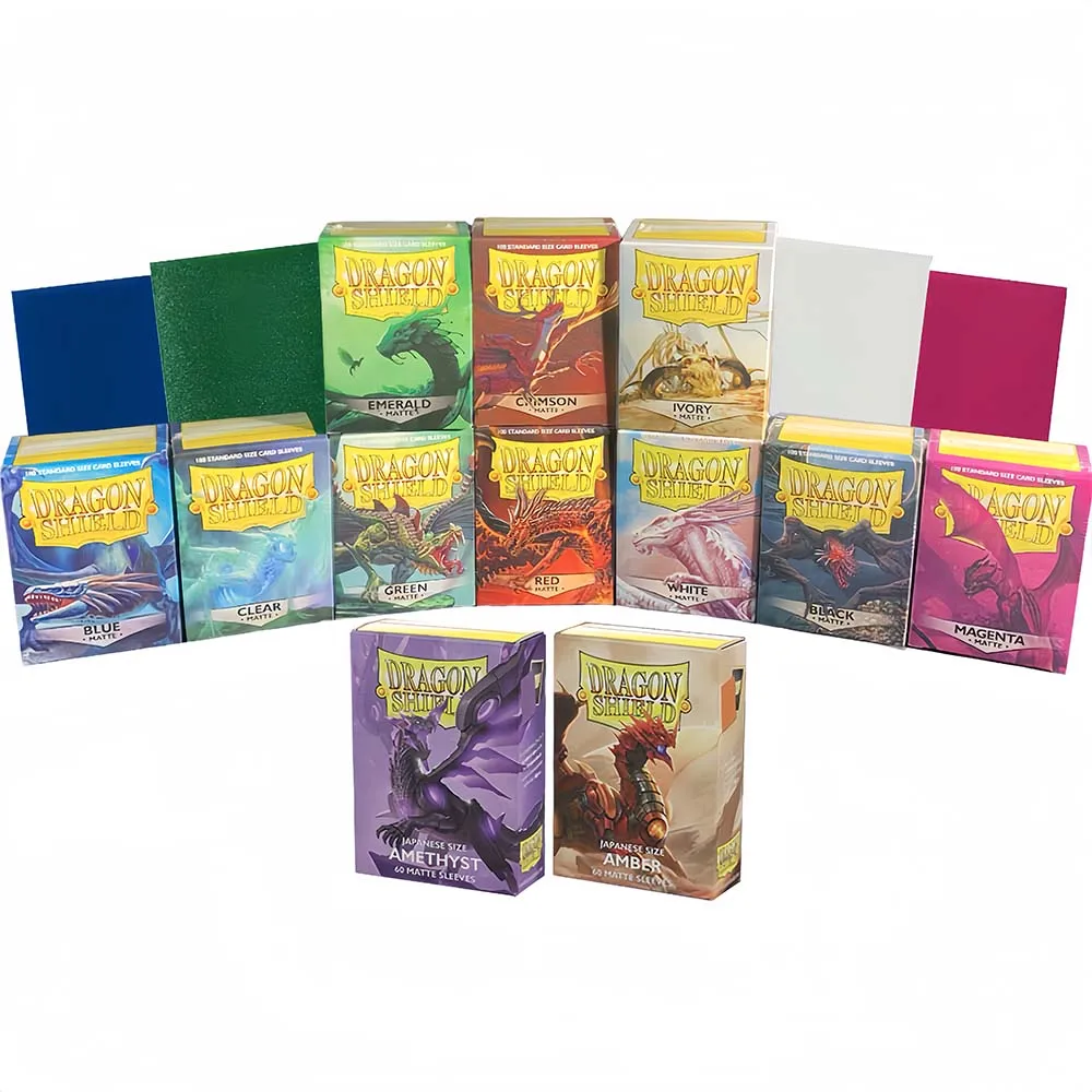 10 Kolorów 66X91MM 100 SZTUK Demark Dragon Shield Matowe Koszulki na Karty Dragon Shield Ochraniacze na Karty do Gier Planszowych PKM/Star Reals