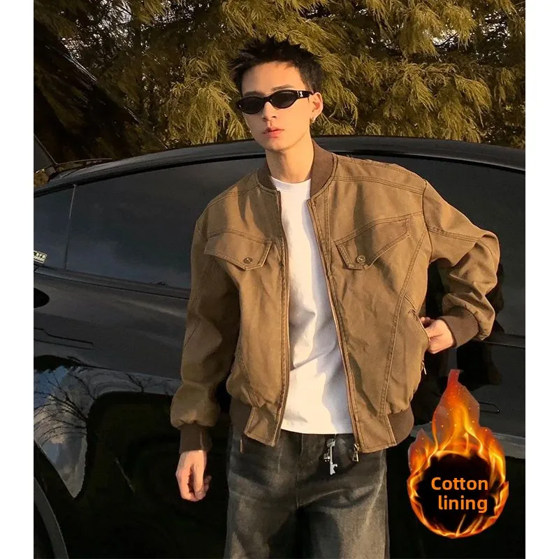 

American Retro Two Harington Jaet ort Cotton Added High Street Cleanfit Destructed Design Sense Подставка на молнии Fit S...