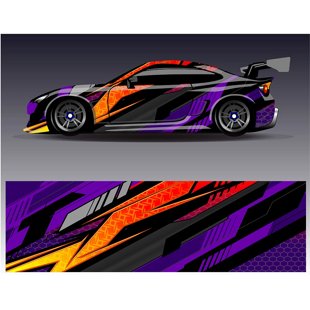 Colorful Splash Full Body Racing RV Graphic Decals Vinyl Wrap Camo Custom Size Color Changing DIY Car Full Wrap 500*100cm