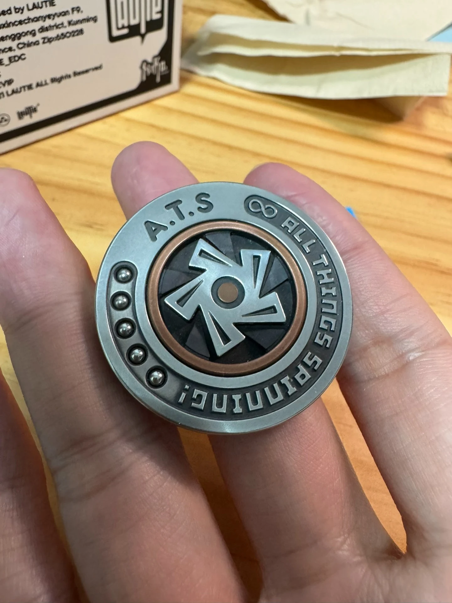 Used EDC Lautie ATS Coin Flynova Flying Spinner