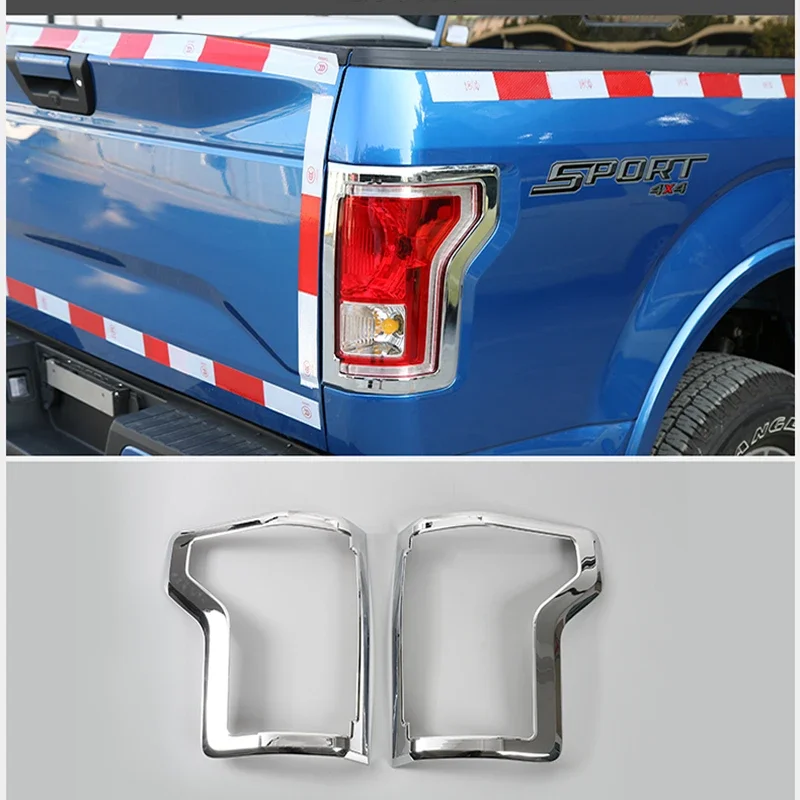 

Car Truck Chromium Rear Tail Light Lamp Cover Trim Guards Auto Styling Anti-scratch Accessories for Ford F-150 F150 2015-2019