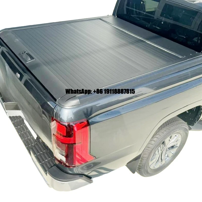 

Wildfront Aluminum Alloy Pickup Truck Bed Roller Shutter Tonneau Cover-Waterproof No-Drill Installation for Mitsubishi Isuzu