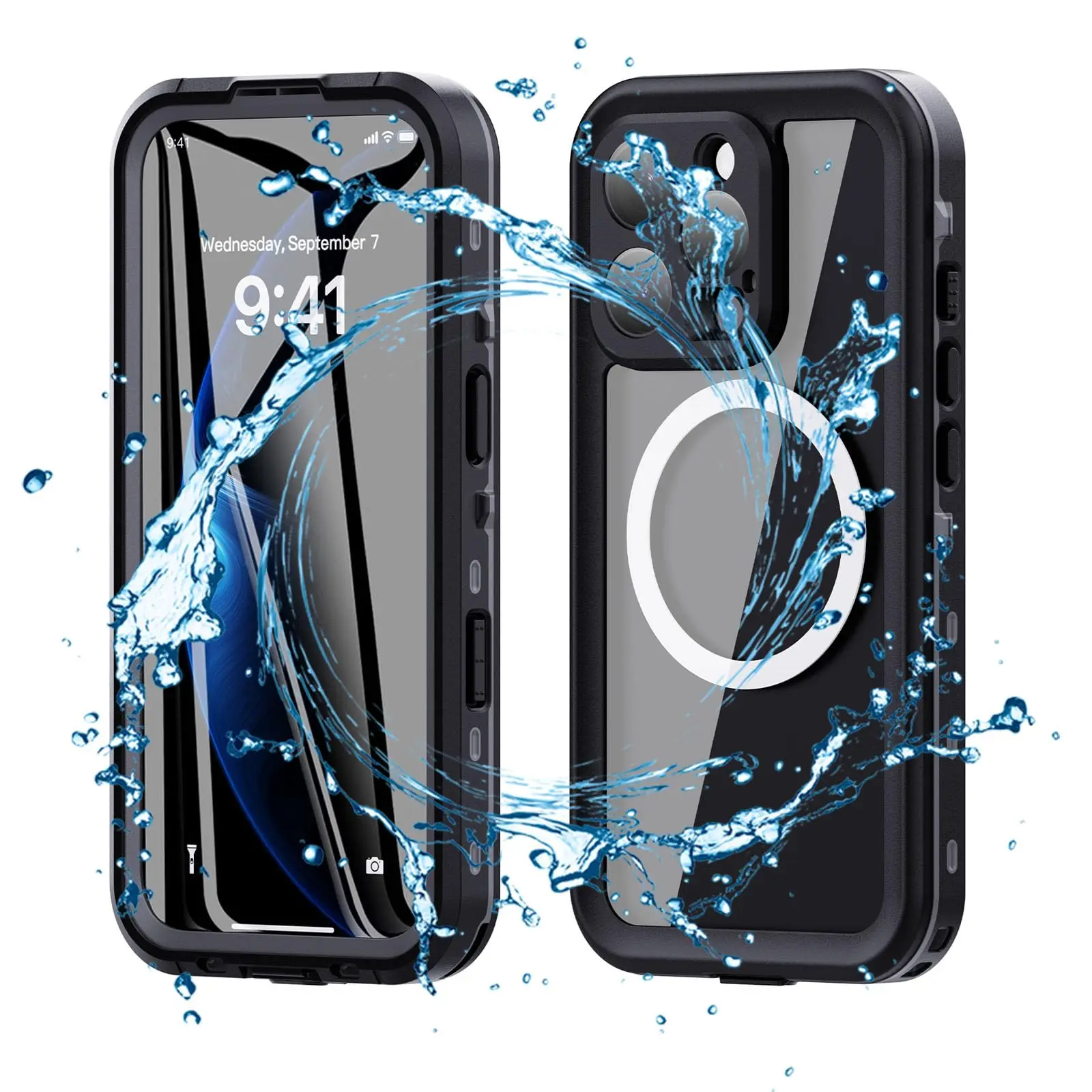 Waterproof Case for iPhone 16 Pro Max/16 Pro/16 Plus/16, Compatible with MagSafe IP68 Underwater Upgrade Full Sealed Case