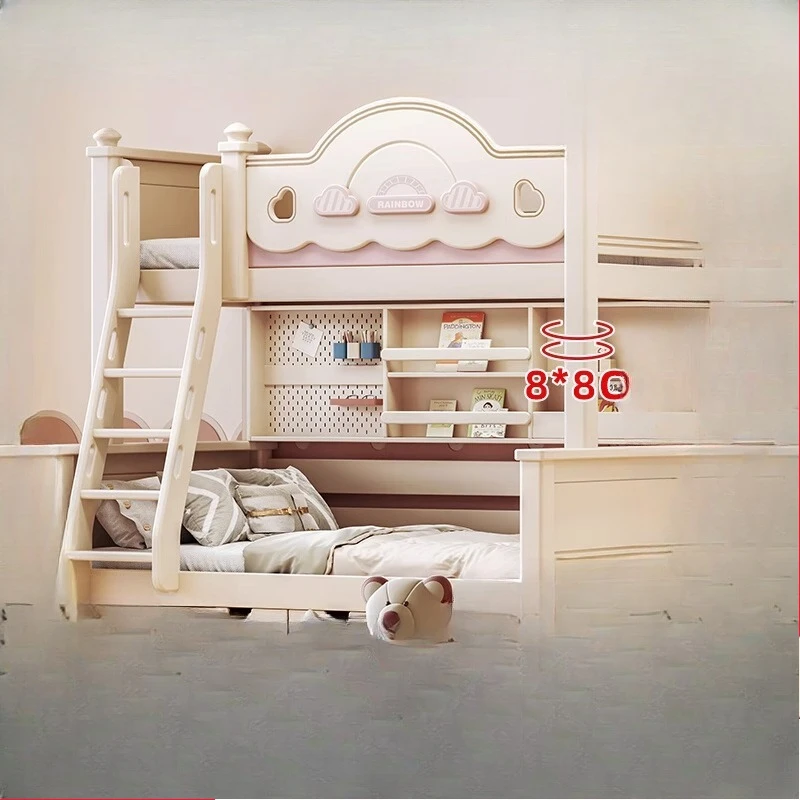 

Full solid wood bunk Bunk bed Mother and child Adult cherry wood children High and low Bunk bed Two-layer upper and