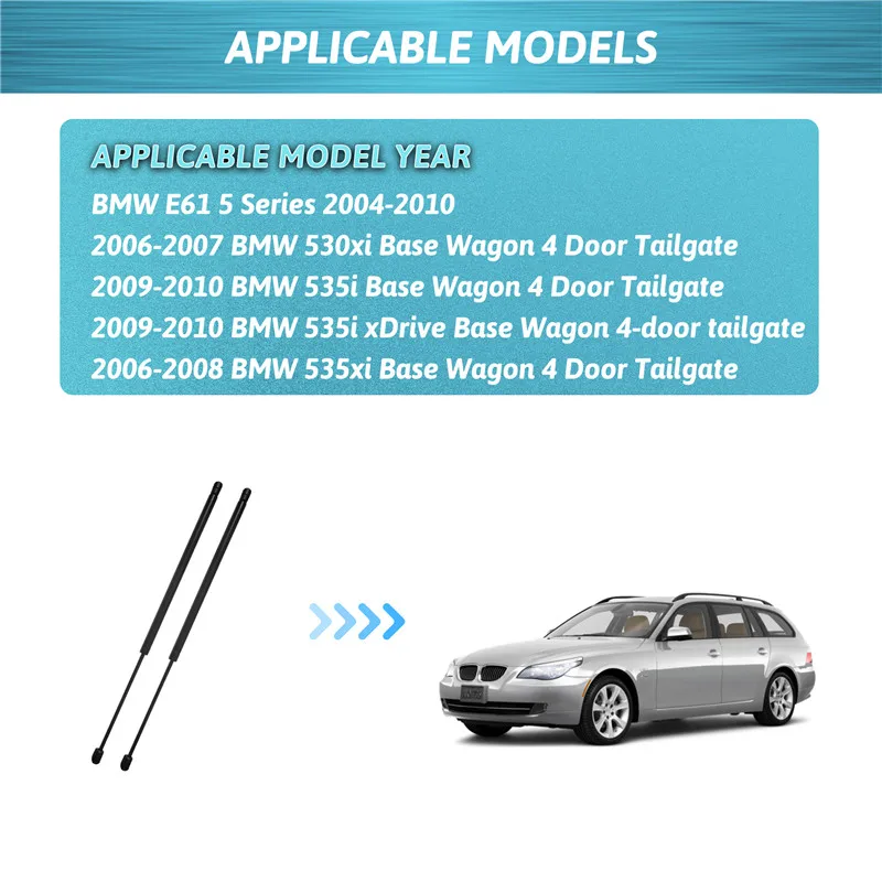 2Pcs/Set Rear Tailgate Lift Support Bar For BMW 5 Series E61 2004 2005 2006 2007 2008 2009 2010 Body Shock Lift Support Bar