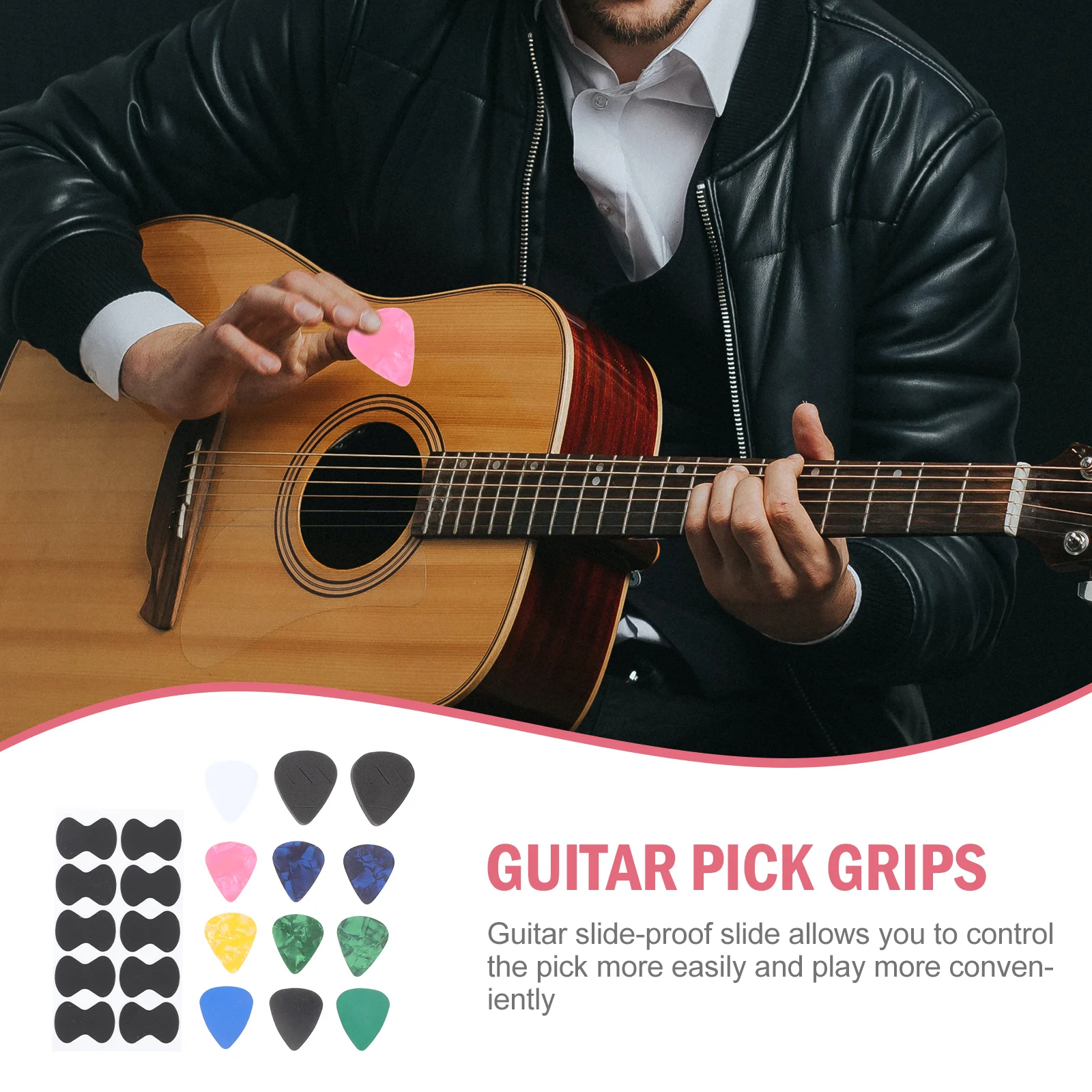 

Pick Storage Box Electric Guitar Picks Display Holder Accessories with Grip Grips Tools Plastic Plectrums