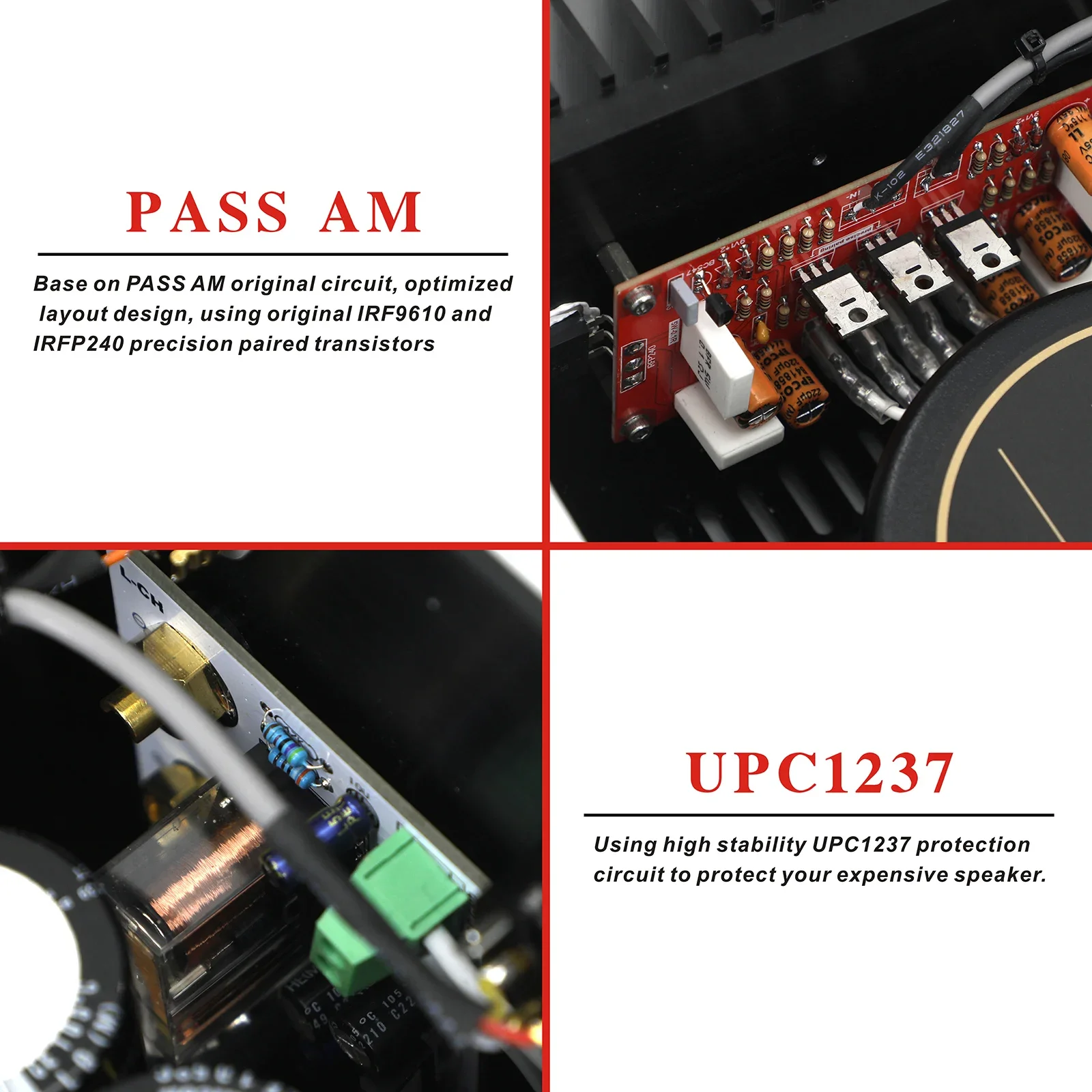 

HIFI PASS AM Pure Class A Power amplifier 10W+10W Support XLR/RCA Input