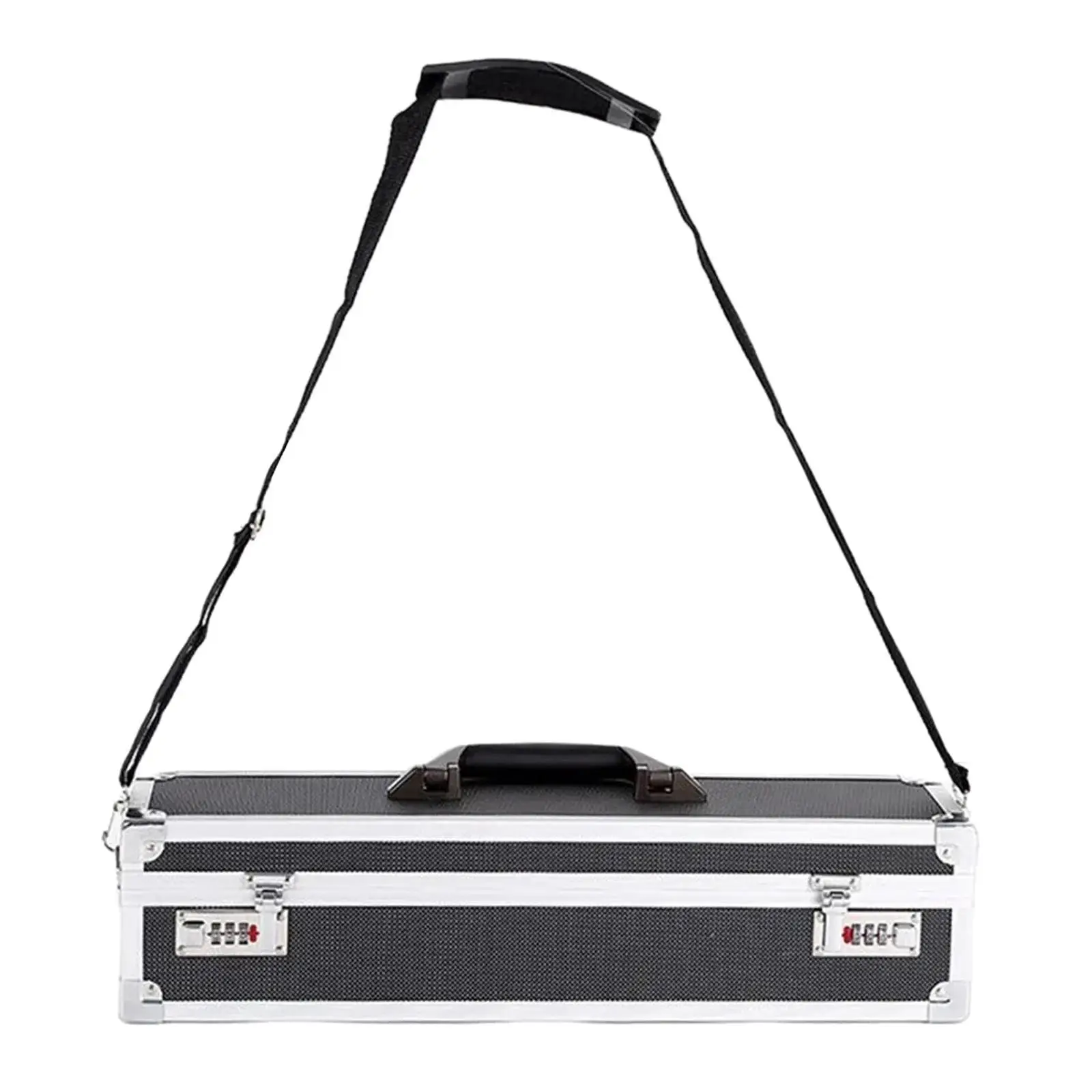 Knife Storage Box Carrying Case with Password Lock Lightweight Versatile for Kitchenware Aluminum Frame with Shoulder Strap