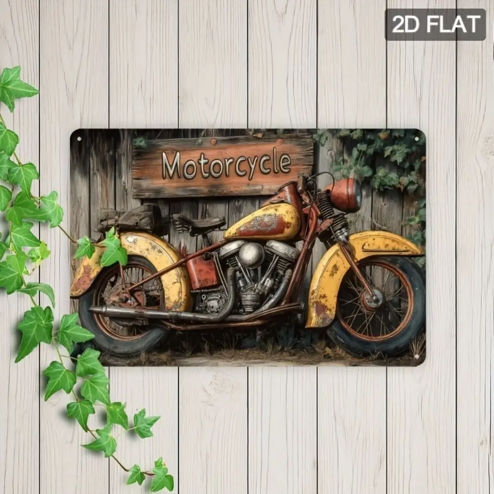 CIFBUY Retro Metal Tin Sign Countryside Wall Art Motorcycle Legend Design Aluminum 20x30 cm Vintage Decor for Garage Bar Cafe