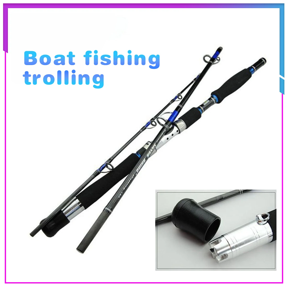 1.8M 1.95M 2.1M 2.4M 【30-50lb/80-250g】 3 Section Portable Medium Heavy Surfing Rod Saltwater Fishing Deep Water Fishing Rod